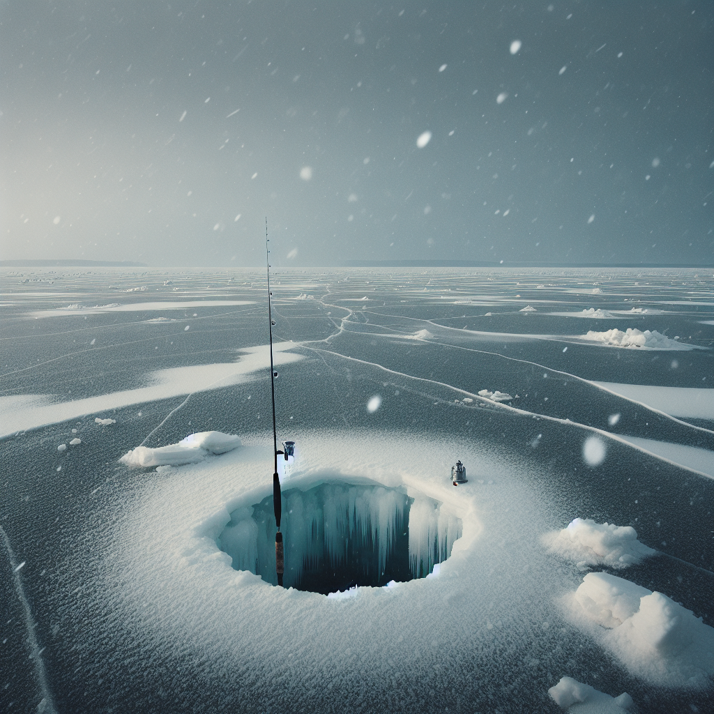 Lago Superior, vast and icy, perfect for ice fishing